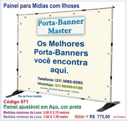 Painel / Moldura Código 070 para Lonas (com ilhoses) de até 2,38 X 2,38 metros