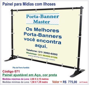 Painel para Lonas até 2,80 X 2,15 metros - Moldura