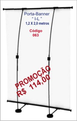 Porta-Banners em "X" - Compre pelo Telefone 3062-9292