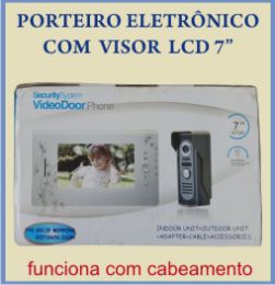 Vídeo Porteiro Eletrônico cabeado com tele colorida 7"