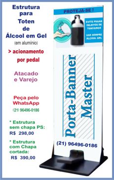 Toten Expositor para Álcool em Gel de 1,60 metro