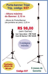 Porta-Banner Tripé 037 com ou sem Garras